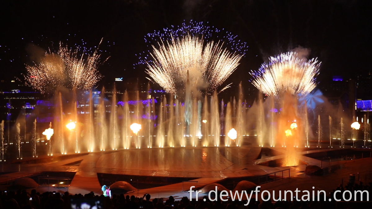 Design gratuit extérieur grand spectacle de fontaine d'eau de danse musicale élevée avec lumières DW-88